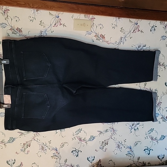 NYDJ NWT Plus Size 22W Dark Blue Denim Jeans. Boyfriend Cut Rolled Hem - Picture 2 of 8